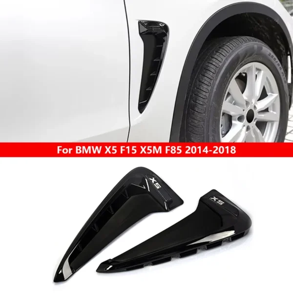 For BMW Xdrive Emblem Logo X5 F15 X5M F85 LOGO Shark Gills 3D Stickers Side Fender Vent Decoration Car-Styling Auto Accessories